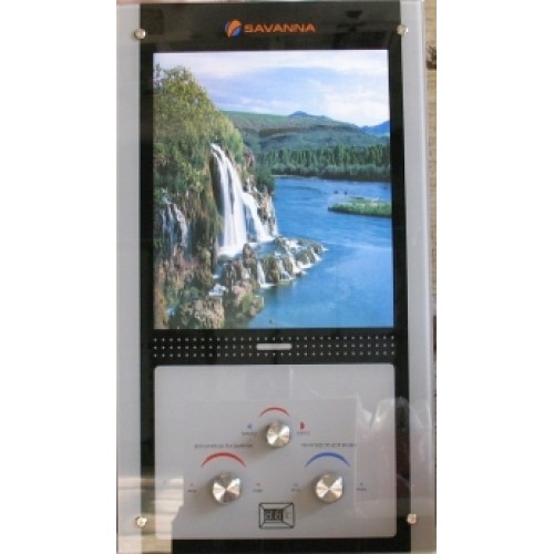 Газовая колонка Savanna 10л стекло LCD-водопад