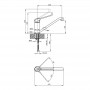 Кухонный смеситель длинная ручка QT Lék 1541H107KC фото 5