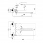 Кухонный смеситель со стены (k40) Lidz (CRM) 40 87 009 (20 38 009 00) фото 4