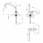 Кухонный смеситель U на гайке (k40) лат. Lidz (CRM) Cosmos 80 008F-3