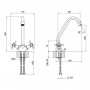 Кухонный смеситель кер. (б) лат. Lidz (CRM) Mayfair 16 272-1
