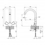 Кухонный смеситель (б) лат. Lidz (CRM) Mix 17 272-8