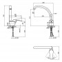 Кухонный смеситель U (k40) лат. Lidz (CRM) Premiera 84 008-3