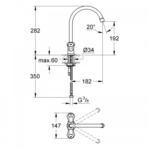 Кухонный смеситель Grohe EX Costa L 31831001