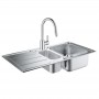 Набор Grohe EX Sink 31572SD0 K500 с доп. чашей + Grohe Eurostyle Cosmopolitan 31482003 смеситель для кухни