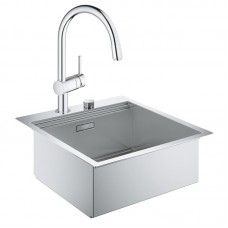 Набір Grohe EX Sink 31583SD0 кухонна мийка K800 (50 cm) + Grohe EX Minta 32918000 змішувач для мийки