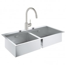 Набір Grohe EX Sink 31585SD0 кухонна мийка K800 подвійна120 cm) + змішувач Grohe EX Concetto 32663DC3 
