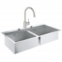 Набор Grohe EX Sink 31585SD0 кухонная мойка K800 двойная (120 cm) + смеситель Grohe EX Concetto 32663DC3