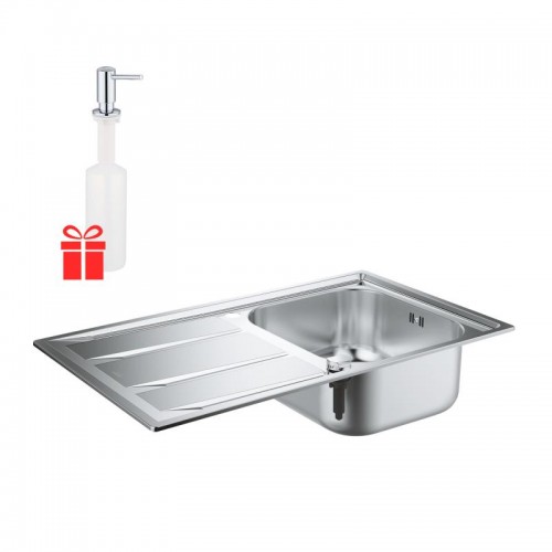 Набор Grohe EX Sink 31566SD0 кухонная мойка K400 + Grohe EX Contemporary 40536000 дозатор жидкого мыла
