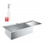Набір Grohe EX Sink 31581SD0 кухонна мийка K1000 з крилом зправа + Grohe EX Contemporary 40536000 дозатор рідкого мила