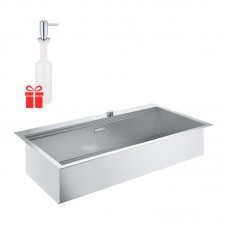 Набір Grohe EX Sink 31586SD0 кухонна мийка K800 (120 cm) + Grohe EX Contemporary 40536000 дозатор рідкого мила