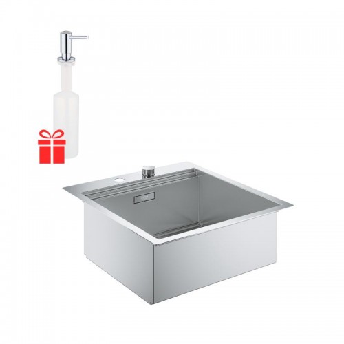 Набір Grohe EX Sink 31583SD0 кухонна мийка K800 (50 cm) + Grohe EX Contemporary 40536000 дозатор рідкого мила