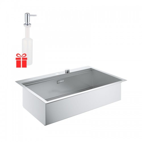 Набор Grohe EX Sink 31584SD0 кухонная мойка K800 (90 cm) + Grohe EX Contemporary 40536000 дозатор жидкого мыла