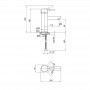 Смеситель для умывальника (k40) QT Elit СRM 001 фото 6