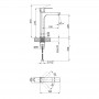 Смеситель для умывальника высокий QT Lipno 1023H101C