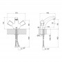 Змішувач для умивальника на гайці (б) Lidz (CRM) Mix 17 161