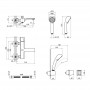 Смеситель для ванны с коротким изливом QT Krychle 3052104GC