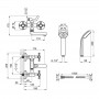 Змішувач для ванни з коротким виливом (б) QT Liberty ANT 140-2