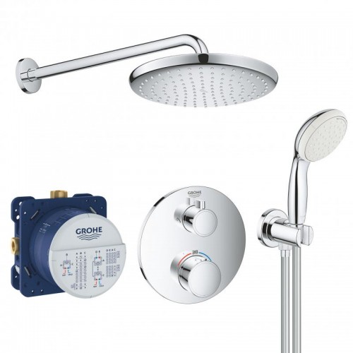 Изображение Душевая система для ванной комнаты Grohe Grohtherm Tempesta 250l 26416SC0 (26406001+26668000+35600000+24076000)