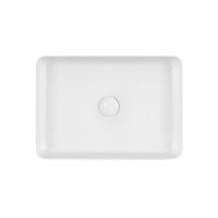 Раковина накладна Qtap Tern 500х350х145 прямокутна  з донним клапаном White