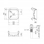 Раковина Qtap Scorpio накладная прямоугольная с донным клапаном 350х390х120 мм White
