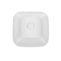 Раковина Qtap Scorpio накладная прямоугольная с донным клапаном 350х390х120 мм White