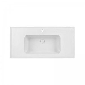 Раковина Qtap Albatross A врезная прямоугольная с донным клапаном 1000х500х230mm WHITE