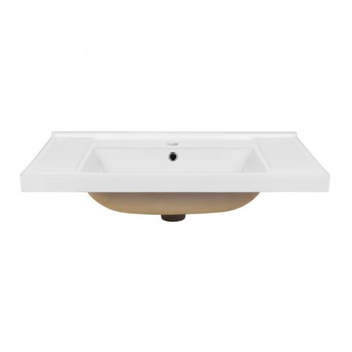 Раковина Qtap Albatross Q врезная прямоугольная с донным клапаном 900х480х230mm WHITE