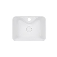 Раковина Qtap Crow накладная прямоугольная с донным клапаном 400х300х140mm WHITE