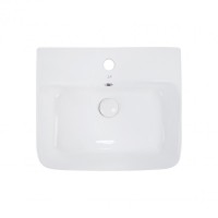 Раковина Qtap Virgo подвесная прямоугольная с донным клапаном 485x410x125 мм White