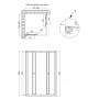 Душевая кабина Qtap Presto WHI1099SP5 квадратная 90х90 см, стекло 5 мм Pear, раздвижная, без поддона