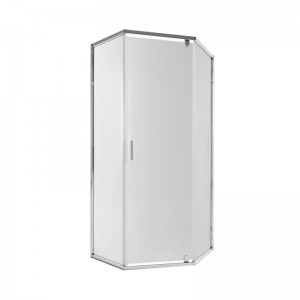 Душевая кабина Qtap Scorpio CRM10995-AC6 пятиугольная 90х90 см, стекло 6 мм Clear, распашная, без поддона