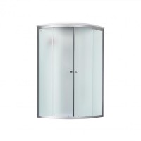 Гідробокс Lidz Tani SBM90x90.SAT.HIGH.FR полукруглий для вис. піддону, висота 175 см, скло Frost 4 мм, стінки WHI, без піддону