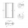 Двері в нішу QT PISCES WHI208-9.CP5, скло 5мм Pattern, положення. профіль 79-92x185, розпашні