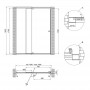 Двері в нішу Qtap Pisces WHI2013-14.CP5 скло 5 мм Pattern, регуль. профіль 130-140х185 см, розпашні фото 2