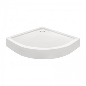 Душевой поддон Qtap ROBIN 301112, полукруглый, 100x100x12, акриловый + ножки, диаметр слива 90 мм