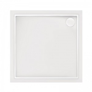 Душевой поддон Qtap TERN 301112, квадратный, 100x100x12, акриловый + ножки, диаметр слива 90 мм