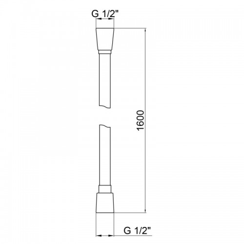 Шланг для душа QT Hadice PVC160B (1,6 m)