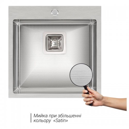 Мойка для кухни (интегрированная) Qtap DK5050 Satin 2,7/1,0 мм