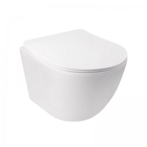 Унитаз подвесной Qtap Jay Rimless 520х360х320 мм с сиденьем Slim Duroplast/ Soft-close/ Quick relase бачок 3 /7.15L White