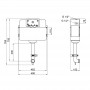 Инсталляционный бачок для напольного унитаза 1050 х490 mm, 155 mm Qtap Nest