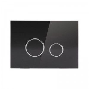 Клавиша круглая Black glass 175х245х4mm Qtap Nest