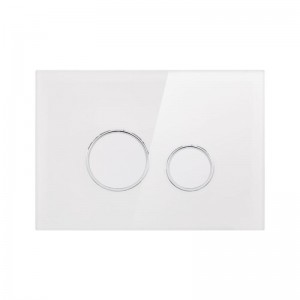 Клавиша круглая White glass 175х245х4mm Qtap Nest 