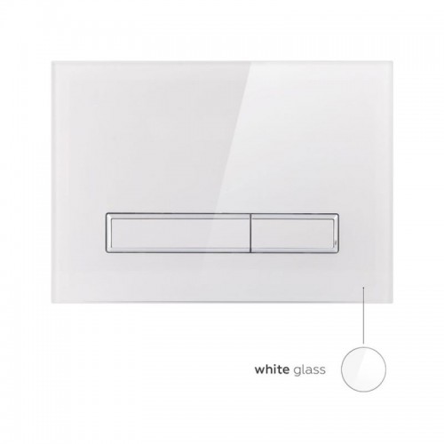 Клавіша лінійна White glass 175х245х4mm Qtap Nest