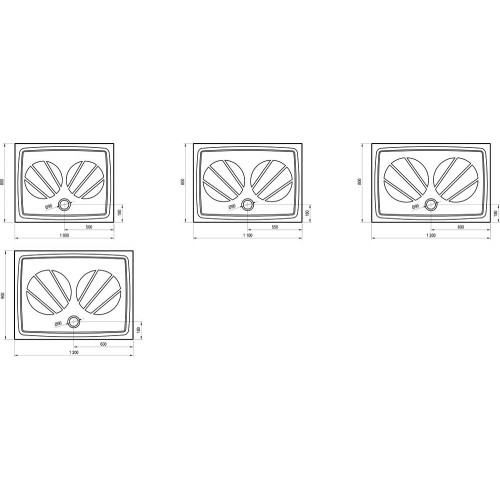 Душовий піддон RAVAK GIGANT PRO 100X80 БІЛИЙ