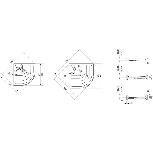 Изображение Душевой поддон RAVAK RONDA-90 EX БЕЛЫЙ