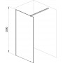 Душевая кабина RAVAK WALK IN WALL-80 В.200 ЧЕРНЫЙ TRANSPARENT