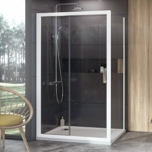 Неподвижная стенка RAVAK 10° 10PS-80 БЕЛЫЙ+TRANSPARENT