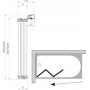 Штора для ванн RAVAK VS3 115 САТИН+TRANSPARENT