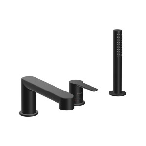 Змішувач для ванни RAVAK Puri black PU 026.20 на три отвори